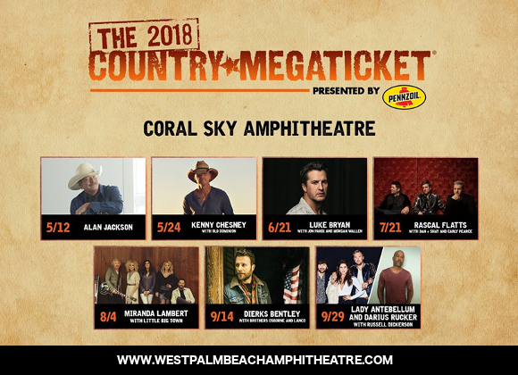 2018 Country Megaticket Tickets (Includes All Performances)